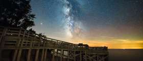 Milky Way over Lake Michigan